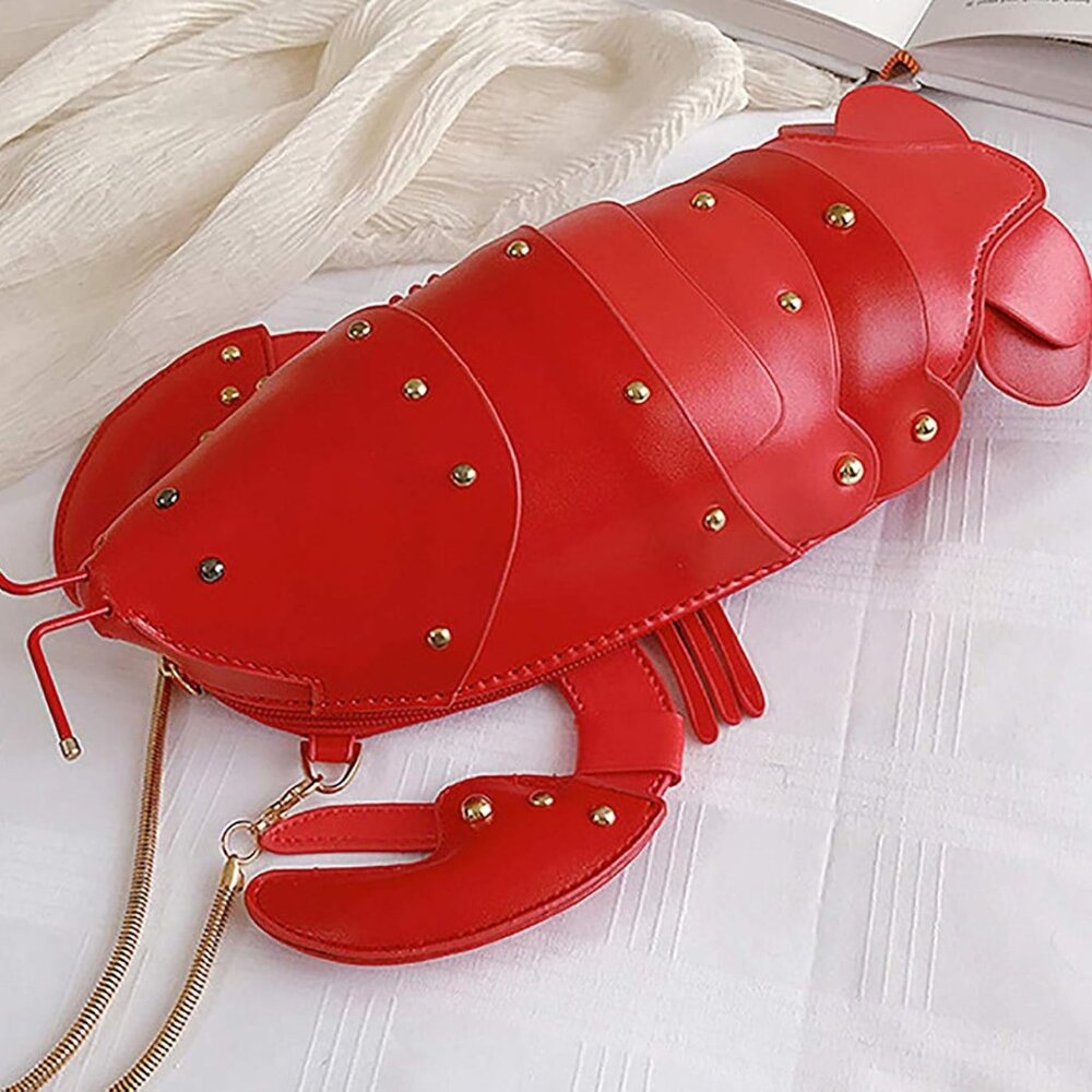 Crab Handbag Crayfish Shells Crossbody Bag Novelty Animal Shaped Purse Detachabl - Picture 5 of 5